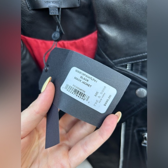 Rag & Bone Mack Lamb Leather Moto Jacket In Black New with Tags! - Picture 9 of 13